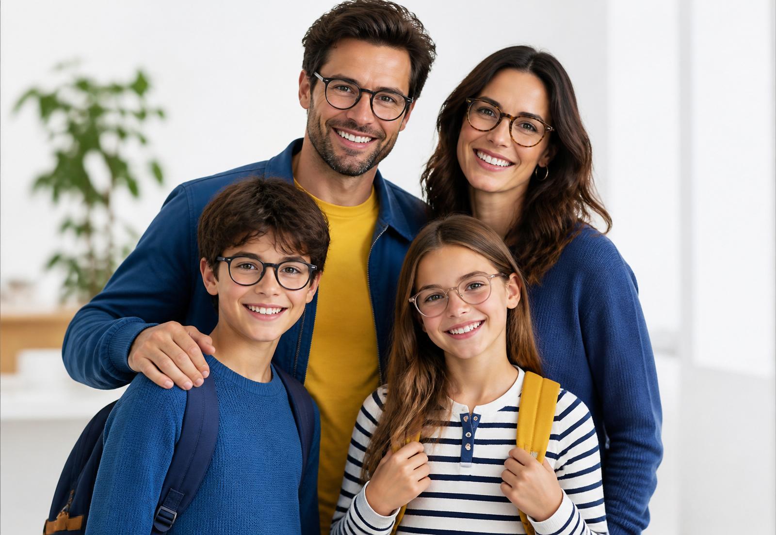 Family ready for back to school with Opti-W glasses